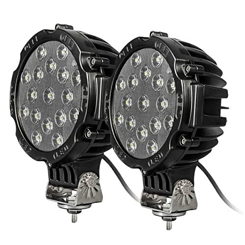 Focos de luz antiniebla LED, luz de faro EKLAMP 51W, lámpara de luz IP67 a prueba de agua 6000-6500K, lámpara antiniebla, para camión todoterreno ATV