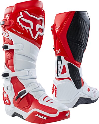Fox Instinct 2.0 - Botas de esquí (Talla 12), Color Blanco y Rojo