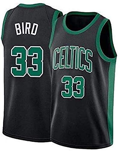 GIHI Camiseta De La NBA para Hombre, Camisetas De Boston Celtics Larry Bird 33#, Ropa De Entrenamiento De Baloncesto De Malla Bordada Retro,XL(180~185CM/85~95KG)