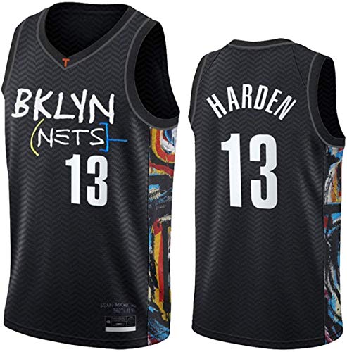 GIHI Camiseta De La NBA para Hombre,Nueva Temporada 2021 Brooklyn Nets 13# Camisetas De James Harden,Ropa De Entrenamiento De Baloncesto De Malla Bordada Retro,M(170~175CM/65~75KG)