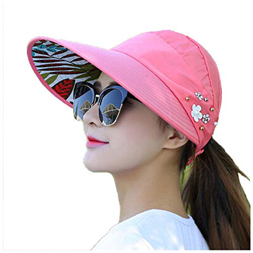 Gorras y sombreros protección uv,Protección al aire libre Sombreros a prueba de rayos UV para mujeres Visores Sombrero Pesca Fisher Beach Hat Plegable de ala ancha Verano Viajes Sun Cap Floppy-sol
