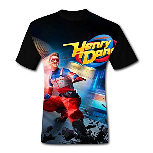 Hombre He-nRY Da-nG-eR Camisetas 3D Casual Manga Corta O-Cuello Camisetas