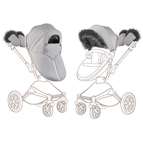 Hot Mom Silla de paseo Reversibilidad rotación multifuncional de 360 grados con buggy asiento y capazo 2020 Nueva actualización (Winter Outfit)