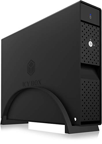 ICY BOX USB-C IB-3801-C31 - Carcasa para Disco Duro (3,5", USB 3.1 Gen 2, 10 Gbps, Carcasa de Aluminio, Base extraíble), Color Negro