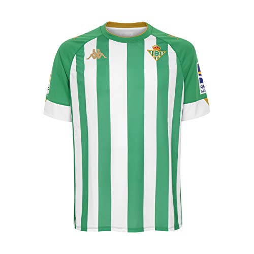 Kappa Real Betis Balompié Primera Equipación 2020-2021 Niño, Camiseta, Green-White, Talla T 12