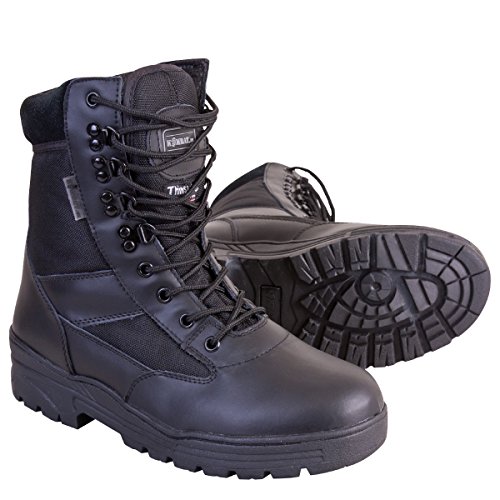 Kombat UK hombre piel media/media Cordura Patrol – Botas, color negro, talla 4