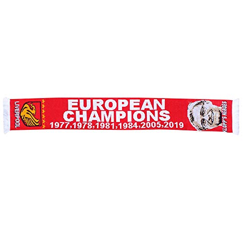 Liverpool 2019 Champions League Ganadores Fútbol Bufanda (100% acrílico)