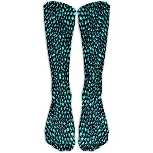Medias De Compresión Sparkle Paraiba Dragon Scales Tube For Graduated Fit For Nurses Flight Skiing Maternity Embarazo Boost Stamina Recovery Football Casual Sport Adult High High Socks Calcetine