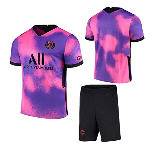MILAOSHU Camiseta de Fútbol,Rosa Púrpura Camiseta de Fútbol,Uniformes de Fútbol para Adultos y Niños Camiseta Corta Pantalones Cortos Calcetines