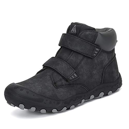 Mishansha Zapatos de Botas de Invierno para Unisex-Niños Botas de Senderismo Botas de Montaña Deportiva Cómoda Negro Gr.31