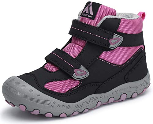 Mishansha Zapatos de Senderismo para Niños Zapatillas de Trekking Niña Antideslizante Exterior Botas de Montaña Ligero, 028 Morado, 33 EU
