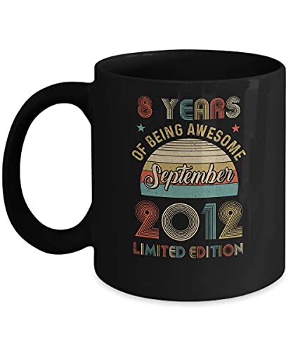 N\A Vintage septiembre de 2012 edición Limitada Octavo cumpleaños Regalos Taza de café