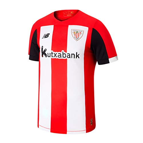 New Balance AC Bilbao Primera Equipación 2019-2020 Niño, Camiseta, Red-White, Talla LB
