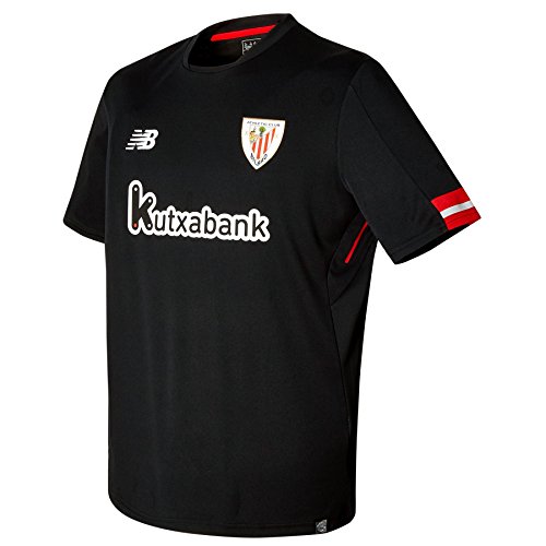 New Balance ACB Replica MC Camiseta Athletic Club Bilbao 2A Equipación, Hombre, Negro (BK), M