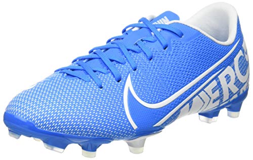 Nike JR Vapor 13 Academy FG/MG, Botas de fútbol Unisex Adulto, Multicolor (Blue Hero/White/Obsidian 414), 37.5 EU