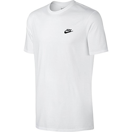 Nike M Nsw Tee Club Embrd Ftra, Camiseta de Manga Corta para Hombre, Blanco (White / Black), L
