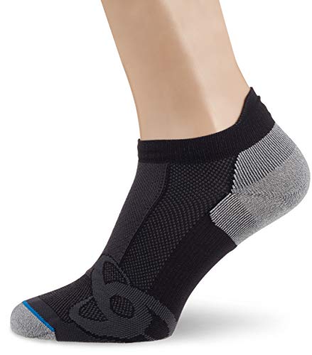 Odlo Socks Low Cut Light Calcetines Cortos, Unisex Adulto, Black-Grey Melange, 45-47