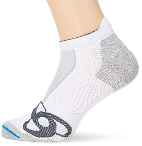 Odlo Socks Low Cut Light Calcetines Cortos, Unisex Adulto, White, 39-41