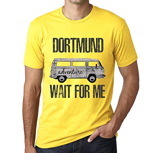 One in the City Hombre Camiseta Vintage T-Shirt Gráfico Dortmund Wait For Me Amarillo