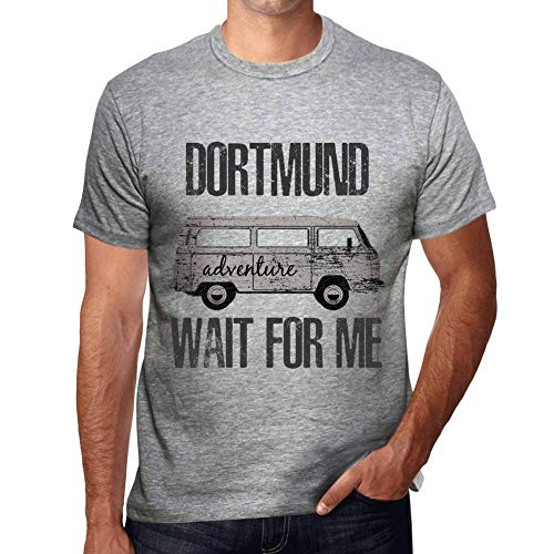 One in the City Hombre Camiseta Vintage T-Shirt Gráfico Dortmund Wait For Me Gris Moteado
