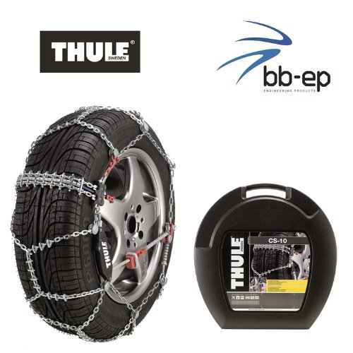 Premium Cadenas de nieve – Thule CS de 10 – Para los Neumáticos tamaño 205/70 R14 Cadena Eslabones 10 mm – con Icebreaker Sistema