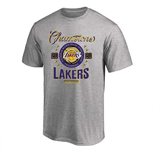 PSZH Lakers Negro 2020 Finales de Champions Armario Camiseta de los Hombres de Cuello Redondo suéter de algodón de la Nueva estación de Deportes Chaleco Grey-XXL