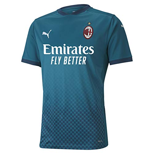 PUMA AC Milan Temporada 2020/21-Third Shirt Replica Deep Lagoon-Gibr Camiseta Tercera Equipación, Unisex, Blue, XS