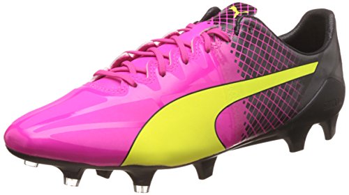 Puma Evospeed 1.5 Tricks FG - Botas de fútbol para Hombre, Primavera-Verano, Color Pink Pink Pink GLO Safety Yellow Black 01, tamaño 46.5 EU