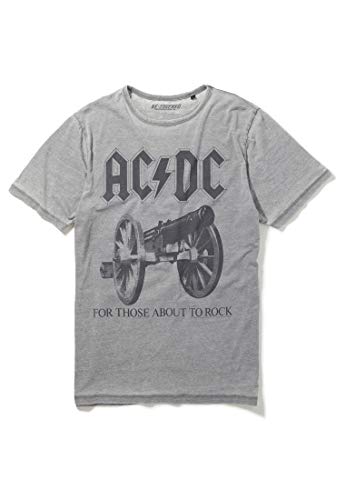 Recovered AC/DC - Camiseta de manga corta, color gris Multicolor multicolor M