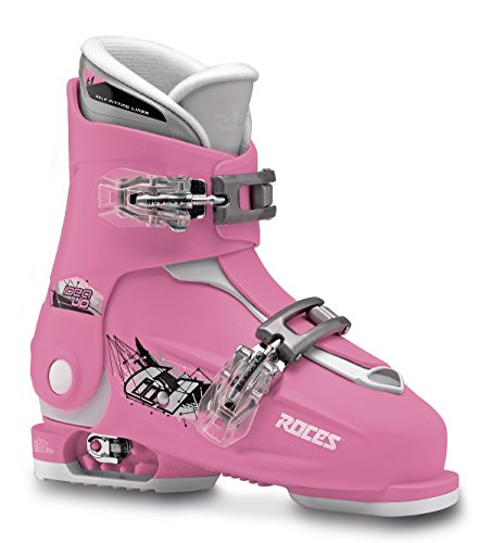 Roces Botas de esquí Idea, niños Unisex, Color Rosa Oscuro/Blanco, MP 19.0-22.0