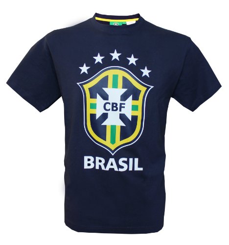 Seleçao Brasil – Camiseta oficial de la selección de fútbol de Brasil, talla para hombre adulto, Hombre, color azul marino, tamaño X-Large