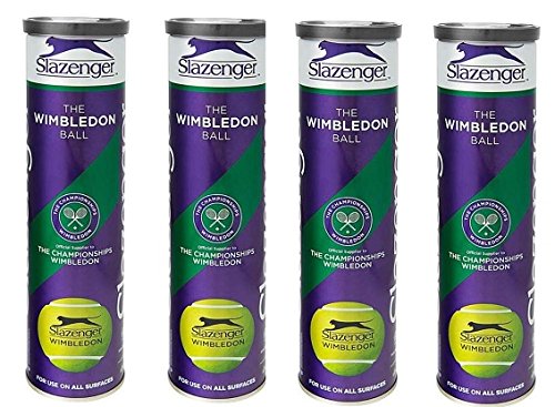 Slazenger Wimbledon Tenis Tubo Metal Pack 12 Pelotas (4 botes x 3)