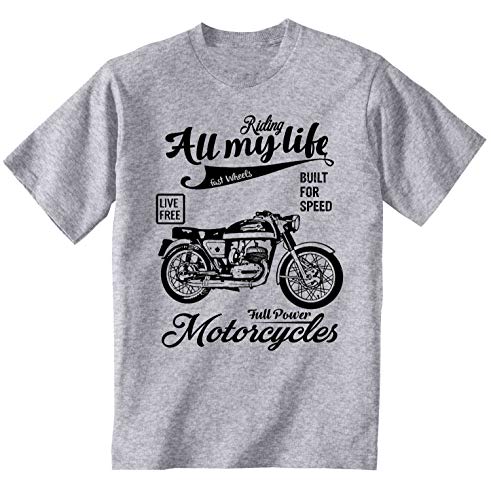 Teesandengines Bultaco metralla mk2 Full Power Motorcycles Camiseta Gris para Hombre de Algodon Size Xxxxlarge