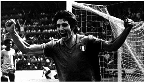 Tela De Lienzo Bota de oro de la estrella legendaria de fútbol de la Copa Mundial de 1982 Paul Rossi The Professional Art Prints 60x90cm Sin Marco