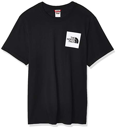 The North Face Hombre Men's S/S Fine tee Camiseta, Black, Small