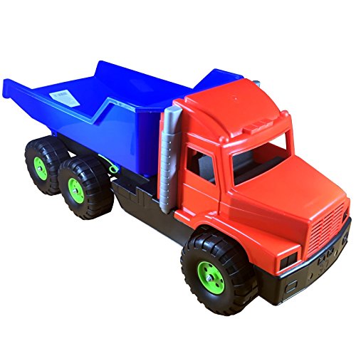 Tiktaktoo DOHANY 5027 - Camión volquete Gigante (76 cm, 3 Ejes y cabrestante basculante bloqueable, construcción Robusta, para niños a Partir de 3 años, Varios vehículos