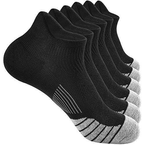 VBIGER Calcetines Deporte Hombre - 6 Pares Calcetines Running Tobillero Corto Atlético Endurance Algodón Compressport Termico Antiampolla Compresión para Correr Ciclismo Trekking Senderismo Trail Mtb