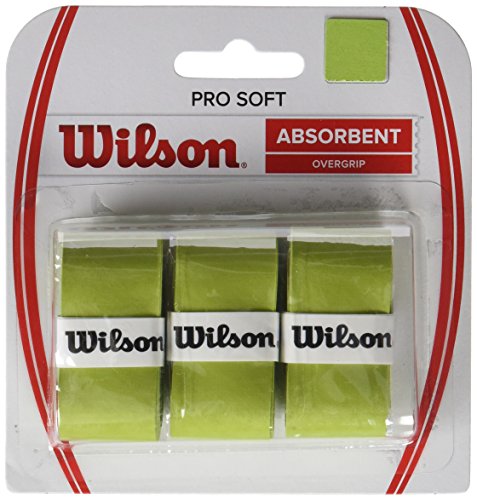 Wilson Pro Soft Overgrip Empuñadura, 3 unidades, unisex, verde