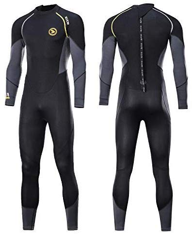 ZCCO - Traje de neopreno ultra elástico de 1,5/3 mm, con cremallera trasera, traje de buceo completo, una pieza para hombres, esnórquel, natación, surf (1,5 mm, XL)