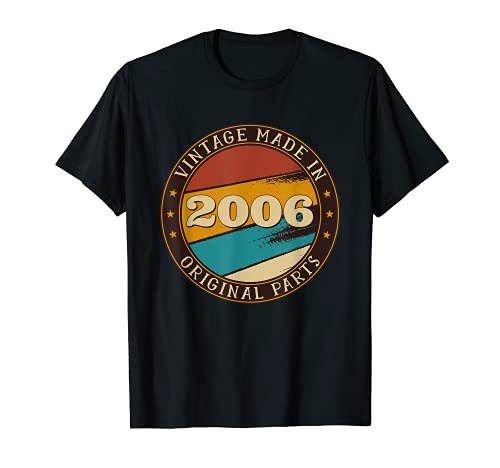 15º Cumpleaños Retro Vintage 15 Años de edad Hecho en 2006 R Camiseta