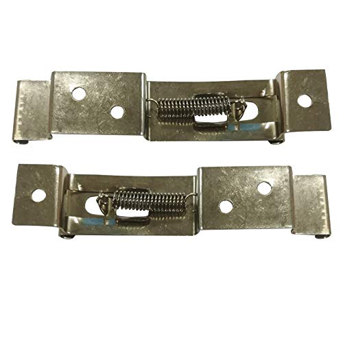2 clips o soportes para placa de matrícula, abrazaderas para placa de matrícula, soporte de placa de registro de acero inoxidable con resorte (2 unidades)