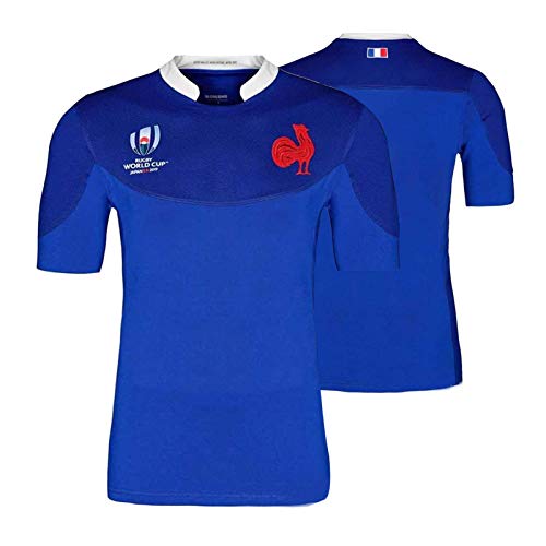 2019 Mundo Copa Mundial Francia Rugby Jersey,Francia Home Court Manga Corta Camiseta De Rugby Camisetas De Polo,Entrenamiento De La Competencia De Los Hombres Camise M