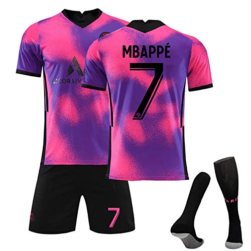 2020~2021 Traje De Camiseta (Cuarto), Mbappe Neymar Di Maria Jersey, Mens/Childrens Paris Fútbol Jersey Jersey, Traje De Entrenamiento De Fútbol, ​​Juego De 3 Pi BackN7-26