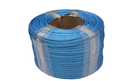 5mm×100m Cable Sintético,3/16" ATV Winch Line,Synthetic Rope for Car Vehicle,Tow Rope Car (Blue)