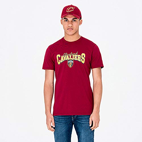 A NEW ERA Camiseta NBA Cleveland Cavaliers Team Apparel Granate Talla: XL (X-Large)