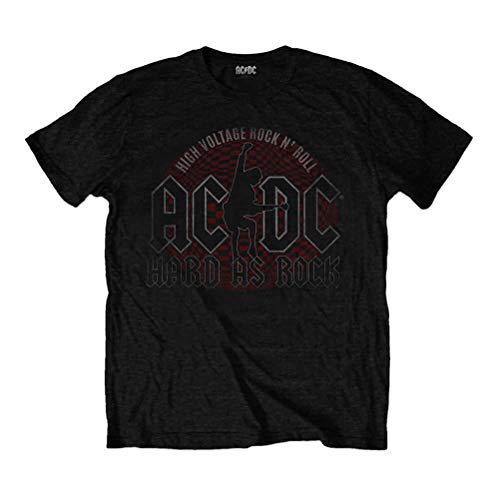 AC/DC Camiseta para Hombre Hard As Rock Black: X Large