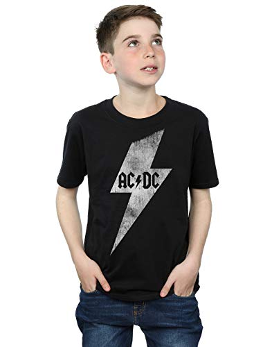 AC/DC niños Lightning Bolt Camiseta 9-11 Years Negro