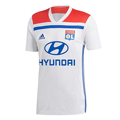 adidas 2018/2019 Olympique Lyon - Camiseta para Hombre, Hombre, Camiseta Local, CK3171, Blanco/Azul/Rojo, Large