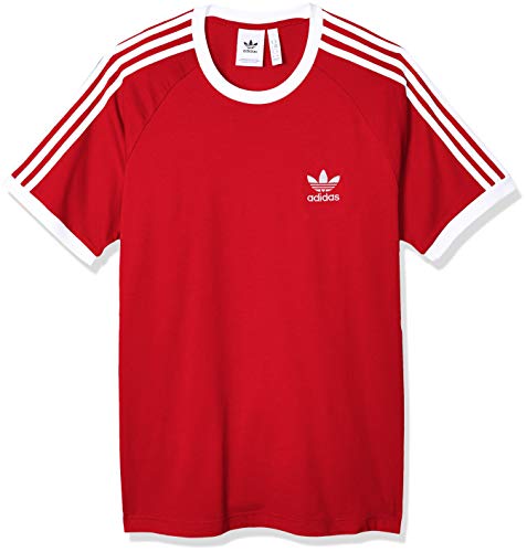adidas 3-Stripes tee Camiseta de Manga Corta, Hombre, Lush Red, S