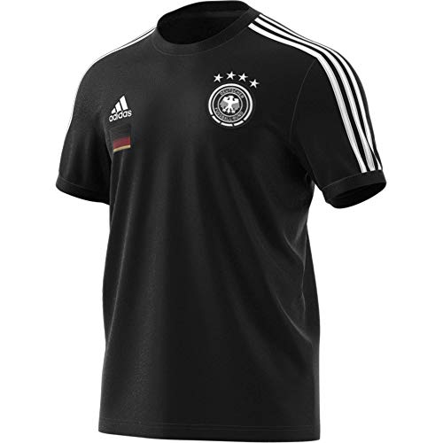 adidas Alemania Temporada 2020/21 Camiseta 3 Bandas, Unisex, Black, S